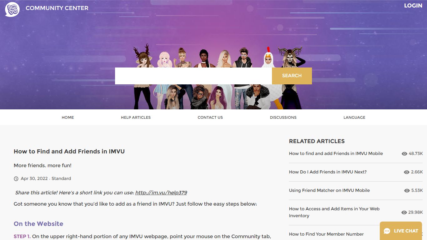 How to Find and Add Friends in IMVU